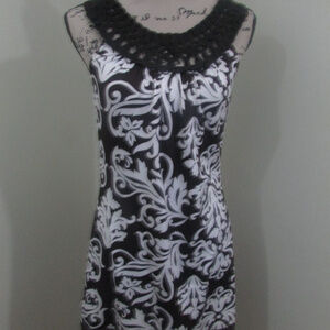 Wrapper Sleeveless Brown Print Dress Small